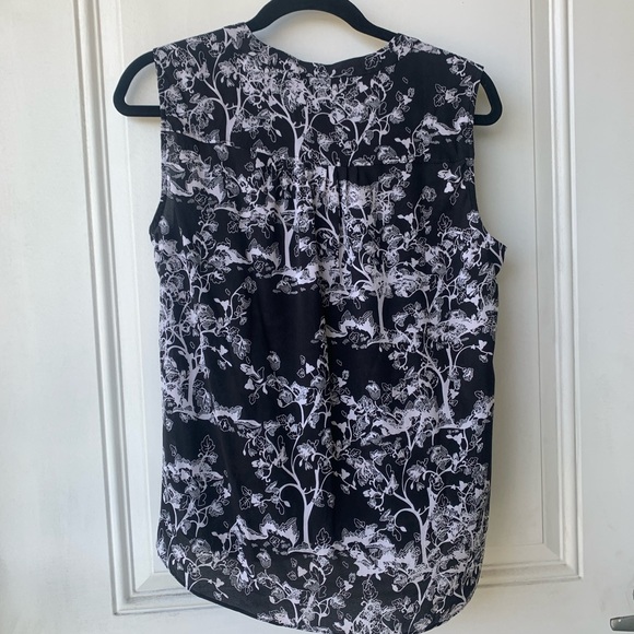 DIane Von Furstenburg Goldie print silk blouse szM - Picture 2 of 5